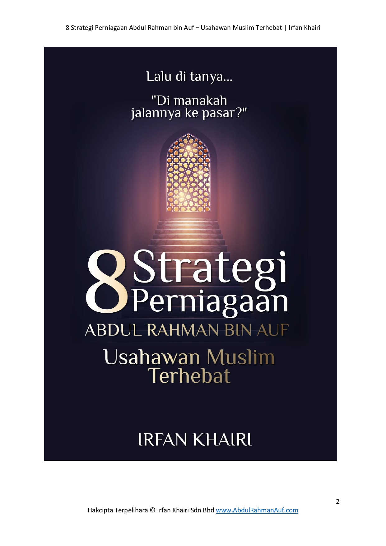 8 Strategi Perniagaan Abdul Rahman bin Auf – Usahawan Muslim Terhebat | Irfan Khairi Logo